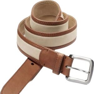 Leather and suede belt